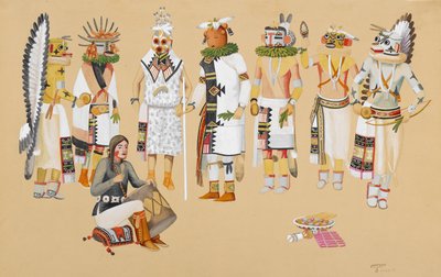 Gruppo di Kachinas, 1933 da Waldo Mootzka